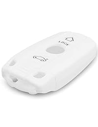 kwmobile Car Key Cover for BMW - Silicone Protective Key Fob Cover for BMW 3 Button Car Key (only Keyless Go) - White