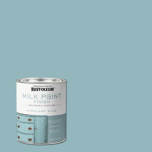 RustOleum 331050 Milk Paint Finish, Quart, Highland Blue Pricepulse