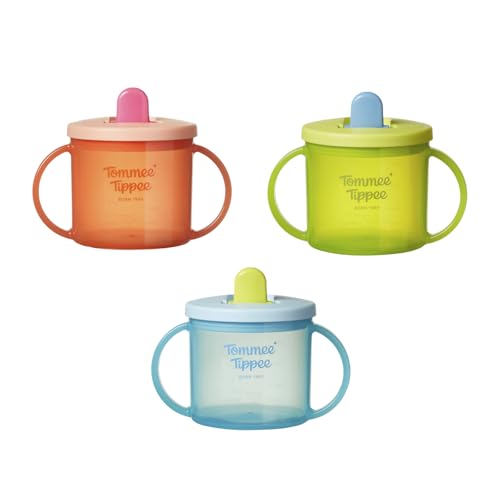 Tommee Tippee First Baby Sippy Cups with Spout and Lid, Ages 4 Months+, 6 oz, L…
