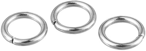 Msliy 500 Stainless Steel Open Jump Rings 8mm Dia. Findings