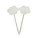20PCS White Cloud Hot Air Balloon Cupcake Cake Toppers for Baby Shower Birthday Party Decorations Supplies
