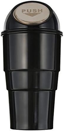 UMFun Black Mini Trash Can Car Paper Basket Household Trash Can Garbage Storage