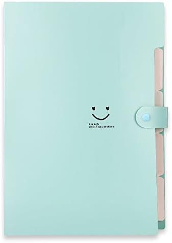 1617 Trading YILUYIQI EU Portable Accordion Expanding File Folder 5 Pockets, Expanding A4 and Letter Size File Organizer for Office, Home, School, Travel