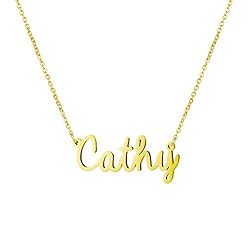 Awegift Women Jewelry Name Necklace Big Initial