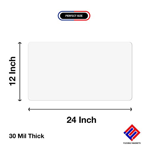 Flexible Vinyl Blank Sign Sheets with Round Corners 12" x 24" 30 Mil 2 Pack Pricepulse