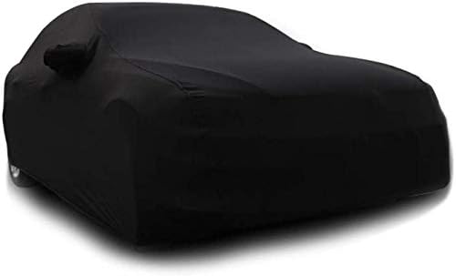 Car cover Compatible With Dodge Charger SXT Stretch Cloth Car Cover Indoor Exhibition Hall Basement Car Cover Sunscreen Stretch Cloth Car Cover (Color : Black)