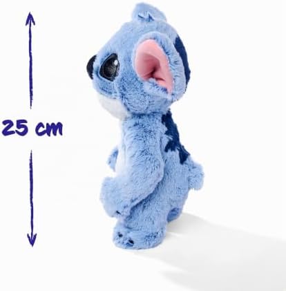 Disney Live Action Stitch, 6315870511 Simba - Peluche douce et moelleuse de 25 cm, fidèle à l'original, debout, pour bébés et enfants à partir de 0 mois