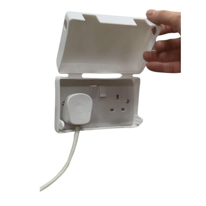 BabySecurity Electric Plug Socket Cover (4 Pack, Double) Prevents Tampering Accidents, Ideal for Home, School and Nurseries - White UK 3 Pin Plug