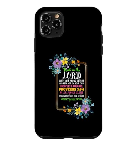 Proverbs 3:5-6 Bible Verse Religious Christian Men and Women Case for iPhone 11…