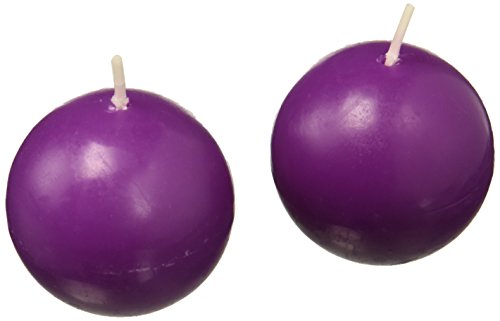 Zest Candle 12-Piece Ball Candles, 2-Inch, Purple