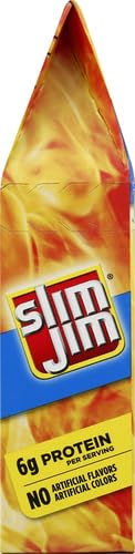 SLIM JIM SMOKED MEAT STICKS, MILD FLAVOR, 6G PROTEIN PER SERVING, SNACK SIZE, LUNCHBOX SNACK, 0.28 OZ. (14 COUNT)