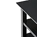 SIMPLIHOME Acadian SOLID WOOD 19 inch wide Square Rustic Contemporary End Side Table in Black with Storage, 2 Shelves, for the Living Room and Bedroom