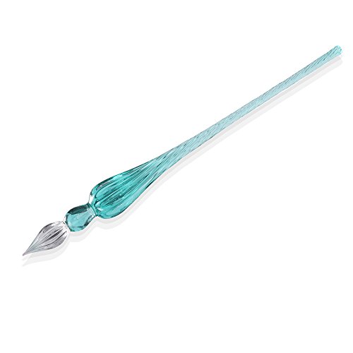 Molshine Hot Sale Handmade Crystal Glass Dip Pen Glass Signature Pen Business Present (Ice green)