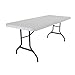 Lifetime 22901 Folding Utility Table, 6 Feet, White Granite