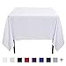 Remedios Square Tablecloth Solid Color Wrinkle-Free Polyester Table Cloth for Indoor and Outdoor Wedding Party Restaurant Banquet Home Dinner (White, 70x70 inch)