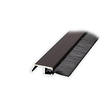 DIWARO® Türbodendichtung, Türdichtung, Bodendichtung, Tordichtung, Bürstendichtung | Länge 1m | braun eloxiert | geeignet als