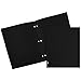 JAM PAPER Heavy Duty Plastic 3 Hole Punch Pocket Folders - Extra Tough School Folders - Black - 6/Pack