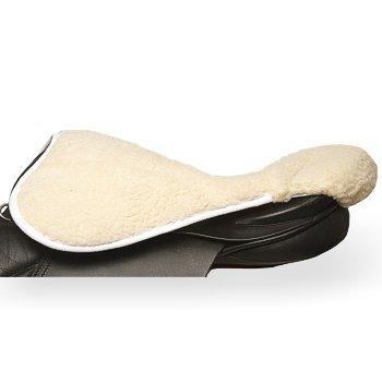 Reversible Fleece Seat Saver For Saddle In White / Cream, Size: Medium