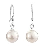 Feramox Sterling Silver Freshwater Cultured Shell Pearl Earrings Dangle Studs