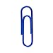JAM PAPER Colorful Standard Paper Clips - Regular 1 Inch - Dark Blue Paperclips - 100/Pack
