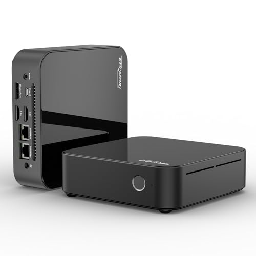 DreamQuest Mini PC Windows 11 Pro Intel N150 (up to 3.6 GHz) 16GB DDR4 512GB M.2 SSD Micro Desktop Computer with HDMI Type-C Port, 2X Gigabit Ethernet/WiFi 5/BT 5/USB3.2 X4 for Business Office