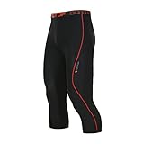 OUTOF Men's Compression 3/4 Capri Shorts Baselayer Cool Dry Sports Tights Running Yoga Pants MPC5217