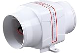 SEAFLO 4" In-Line Marine Bilge Air Blower 12V 270 CFM Quiet Boat White