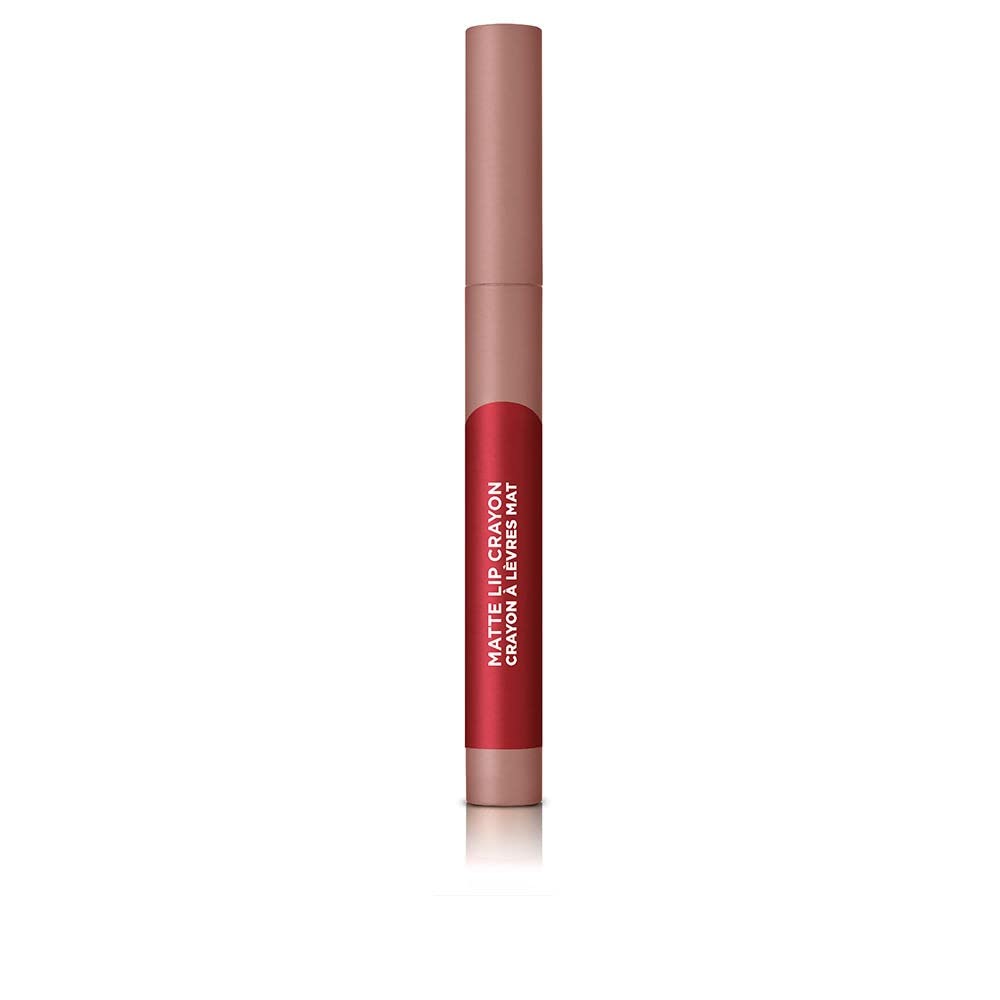 L'Oreal Paris Infallible Very Matte Lip Crayon Lipstick, Smudge Proof, Red Lipstick, 113 Brulee Ever, 1 kg