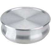 TrueCraftware- 96 oz. Round 9" Aluminum Dough Pan with Cover- Stackable Proofing Dough Pan Oven Safe Pizza Dough Proofing Pan Baking Gifts for Bakers Home Kitchen Restaurants