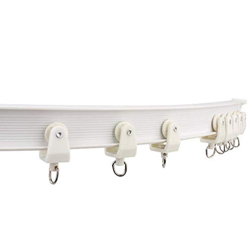 Z-Color Bendable Straight Curved Curtain Track Alloy Plastic Windows and Balcony Curtain Track Soft Curved Track Curved Track Rail Slide Rail Accessories (Carriers/Pulleys)