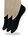 Eedor No Show Socks Womens - 3 Pairs Thin No Show Socks for Women - Non Slip Flat Boat Line Low Cut Socks Black Small (5-7)