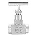 Simlug Gate Valve High Pressure Stainless Steel Bspp Female Thread Straight Needle Valve for Water Transmission(3/8