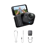Insta360 GO Ultra Standard Bundle Midnight Black - Tiny Hands-Free 4K Cam, Lightweight & Portable, Low Light Excellence, Mount Anywhere, FlowState Stabilization, 200 Min Battery Life