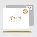 To My Groom on Our Wedding Day Card for Husband, Handmade White Card Stamped with Gold Foil - Calligraphy Design with Gray Envelope