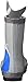 Kidorable Shark Natural Rubber Grey Rain Boots w/Fun Shark Tail Pull On Heel Tab
