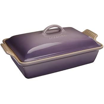 Le Creuset PG07053A-33BP Heritage Stoneware Covered Rectangular Casserole, 4-Quart, Provence