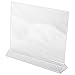 Clear-Ad - LHB-1185 - Double Sided Acrylic Upright Sign Holder 11x8.5 - Table Menu Card Display Stand - Plastic Picture Frame in Bulk (Pack of 6)