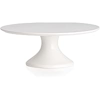Kanwone 10-Inch Porcelain Cake Stand, Cake Plate, Dessert Stand, Cupcake Stand for Parties, Home Decorating Stand, White