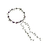 Rose Flowers Branch Festival Wedding Garland Head Wreath Crown Floral Halo Headpiece Photography Tool Adult Size (Purple + Green) by Generic
