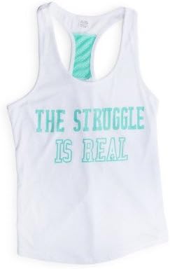 Best Seller Work out Tank Top. The struggle is rea. Mesh Back ladies women teens adults fashion Tank Top
