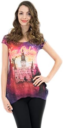 Sweet Gisele New Orleans Mardi Gras Shirt | Vibrant & Colorful Print with Bling