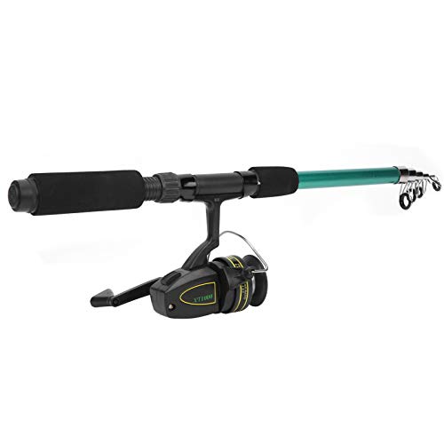 RiToEasysports Telescopic Fishing Rod and Reel Combo Set,Include Carbon Fiber Fishing Pole,Fishing Reel,Fishing Floats,Fising Hooks and More for Saltwater & Freshwater Starter Fishing Kit Adults