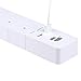 Power Strip Surge Protector with 3-Outlets 2 High Speed USB Charger extension cord 2000W/15A for iPhone 7 /6 /6s plus iPad Air Mini Samsung Smartphone Tablet Laptop (6Ft Cord, white) By GOLDEN-NOOB