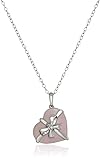 Sterling Silver and Diamond Heart-Shaped Gift Box Pendant Necklace