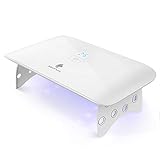 Miropure Gel UV LED Nail Lamp Dryer 24W for All Gel Nail Polish, Portable Design, 18 Long Lasting UV LED Light Beads, 30s 60s Timer, Safety and Harmless,USB Power Cable Included