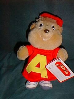 Alvin 1987 Alvin and the Chipmunks Burger King Exclusive 7" Plush Doll