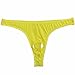 FEESHOW Mens Smooth G String Thongs Open Front Underwear Medium Yellow