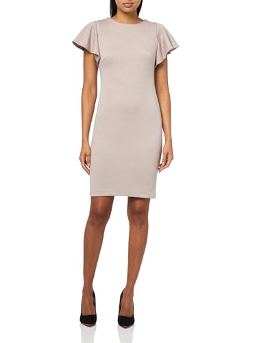 Tommy Hilfiger Women's Short Flutter Sleeve Jewel Neck Mini Sheath Dress, Light…