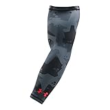 Under Armour Men's Graphic HeatGear Arm Sleeve, Black/Stealth Gray, Large/X-Large