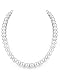 The Pearl Source Real Pearl Necklace for Women with 9-10mm AAA+ Quality Round White Freshwater Genuine Cultured Pearls | 18 inch Pearl Strand with 14K Gold Clasp